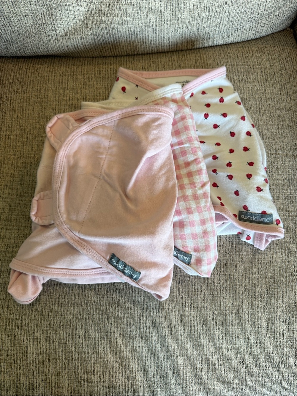 SwaddleMe Trio Set with Pink, Ladybug, & Gingham